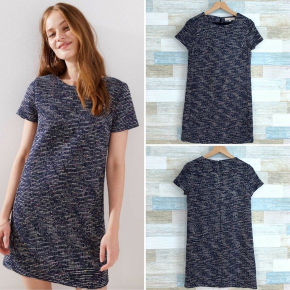 rainbow boucle shift dress